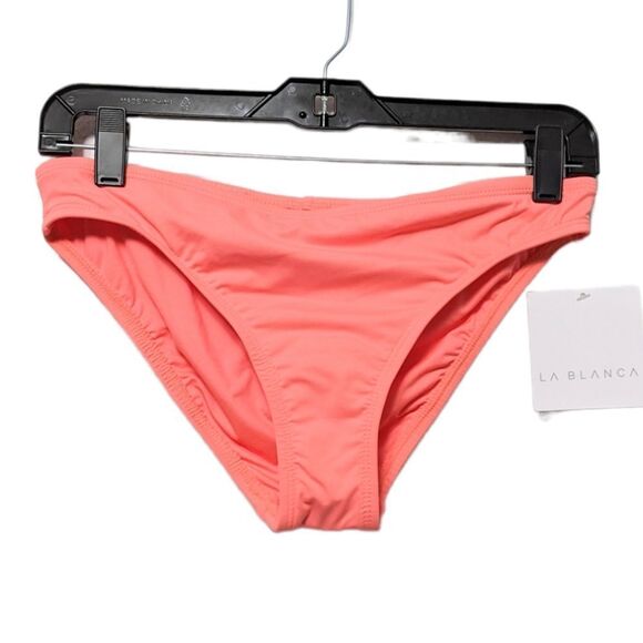 NWT LA BLANCA Island Goddess Solid Hipster Bottom 6 - Picture 1 of 4